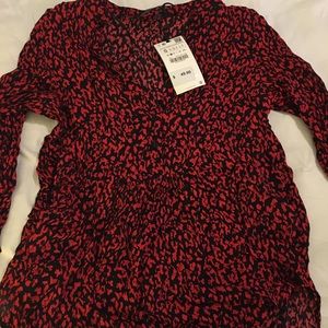 Zara Leopard Print Shirt
